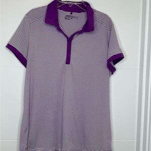 Nike Dry Fit Golf Polo with Purple Trim